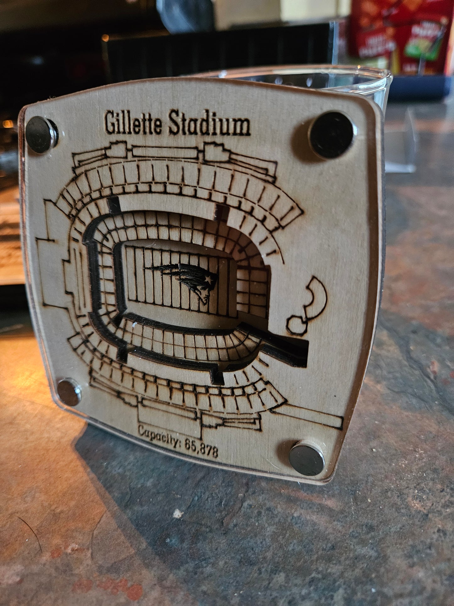 Gillette Stadium - New England Patriots Multi-Layered Stadium Coasters