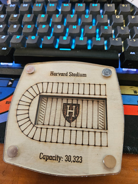 Harvard Stadium - Harvard Crimson Multi-Layered Stadium Coasters