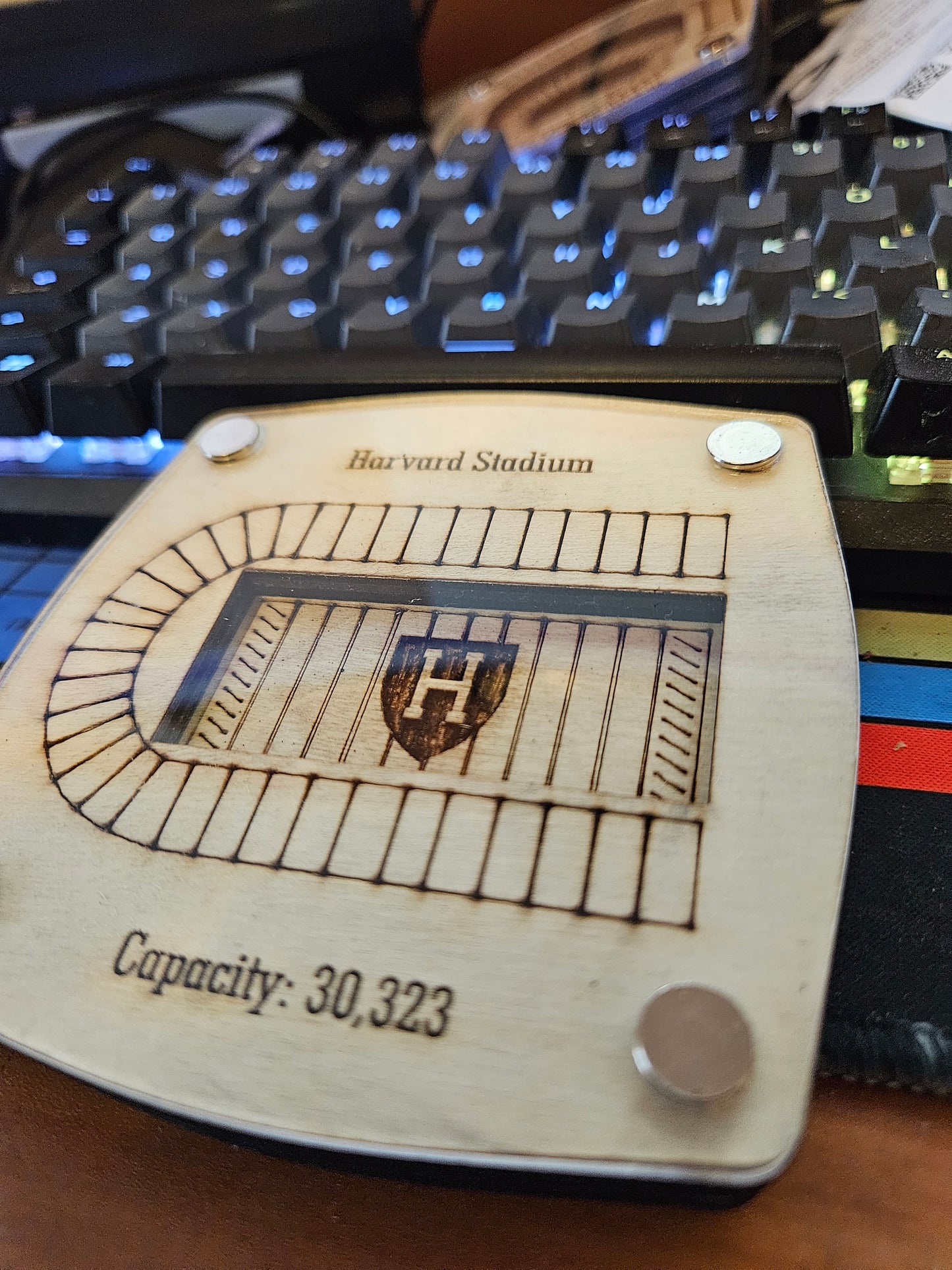 Harvard Stadium - Harvard Crimson Multi-Layered Stadium Coasters