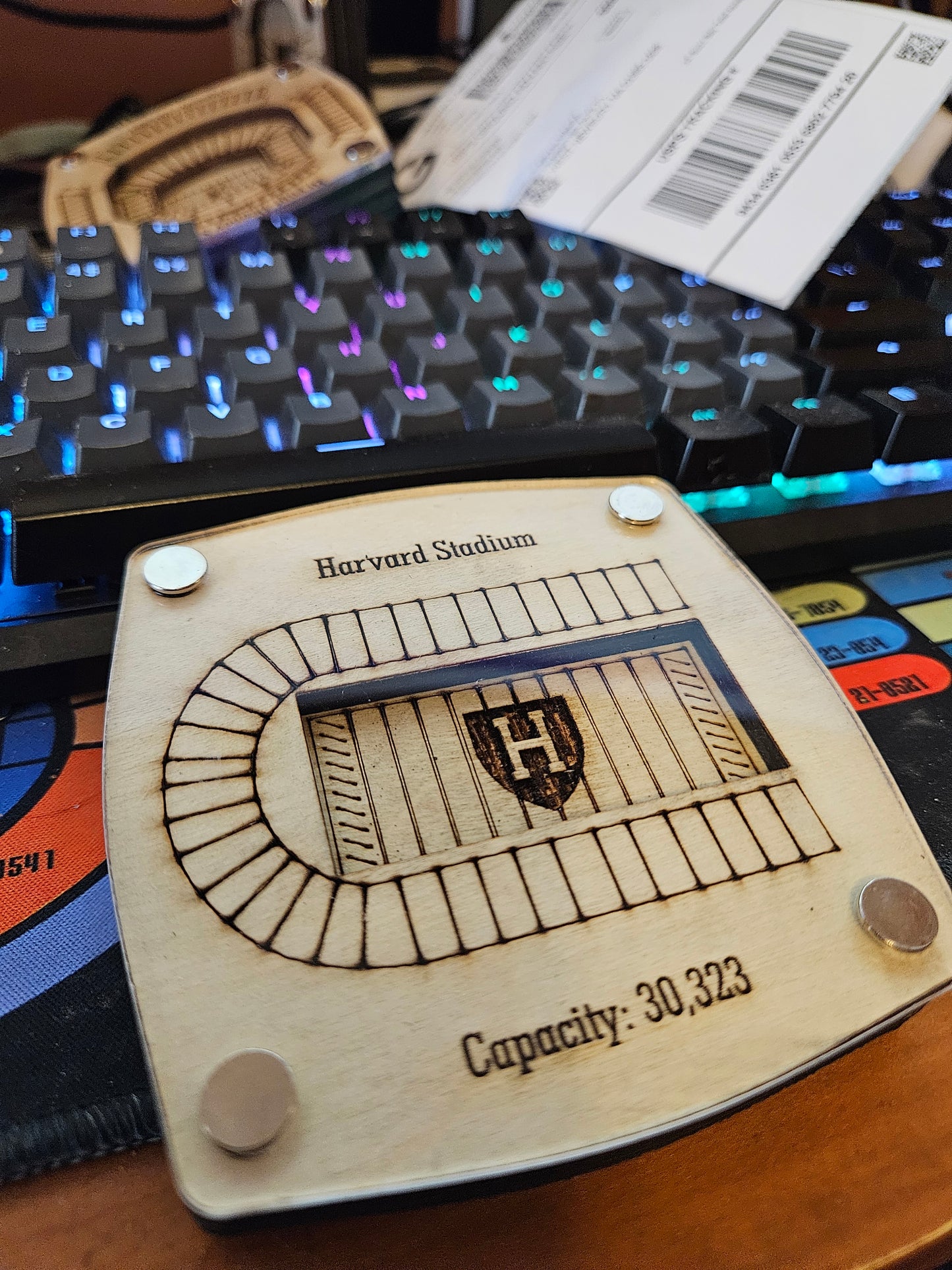 Harvard Stadium - Harvard Crimson Multi-Layered Stadium Coasters