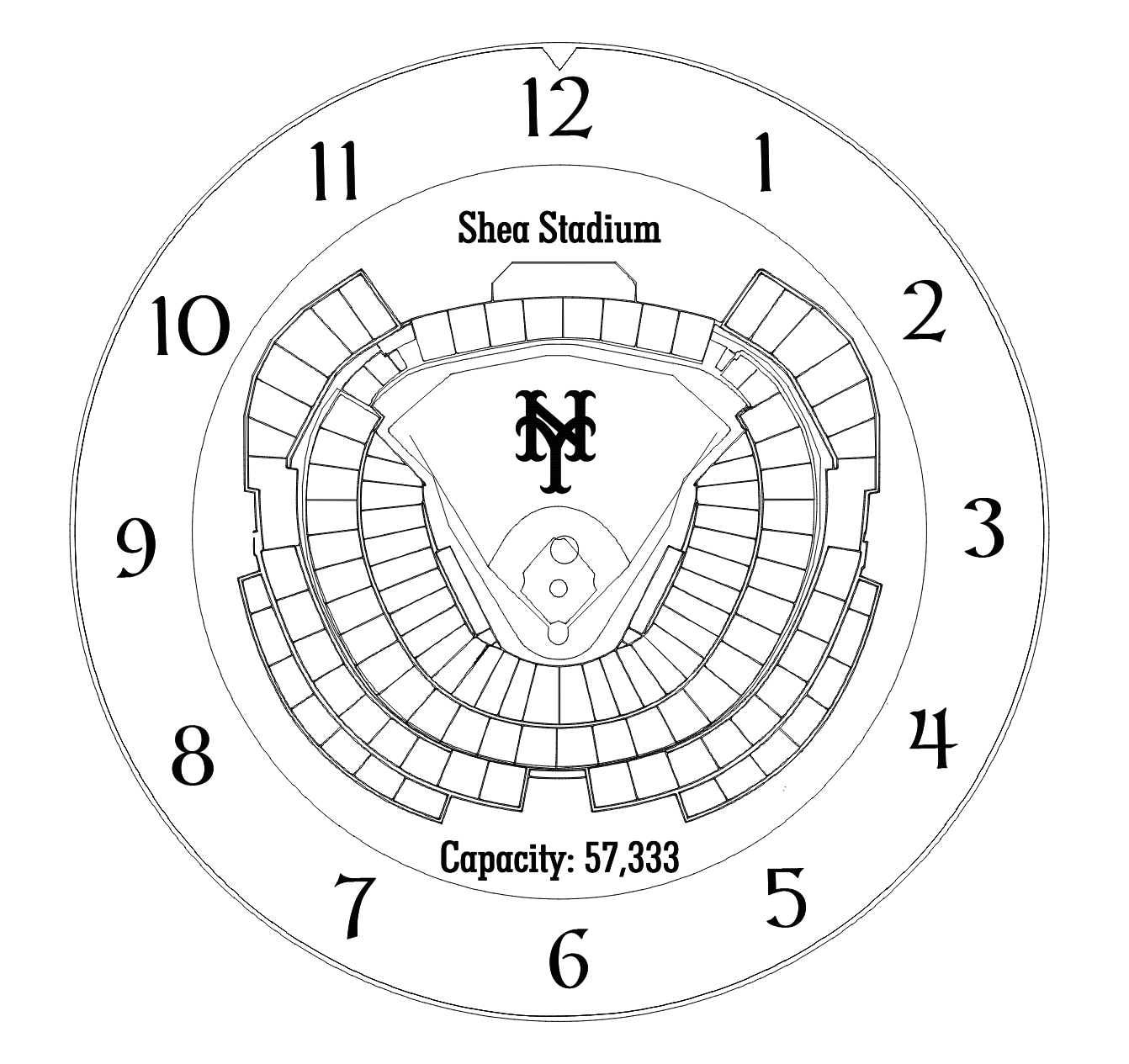 Shea Stadium Park Stadium Time Clock
