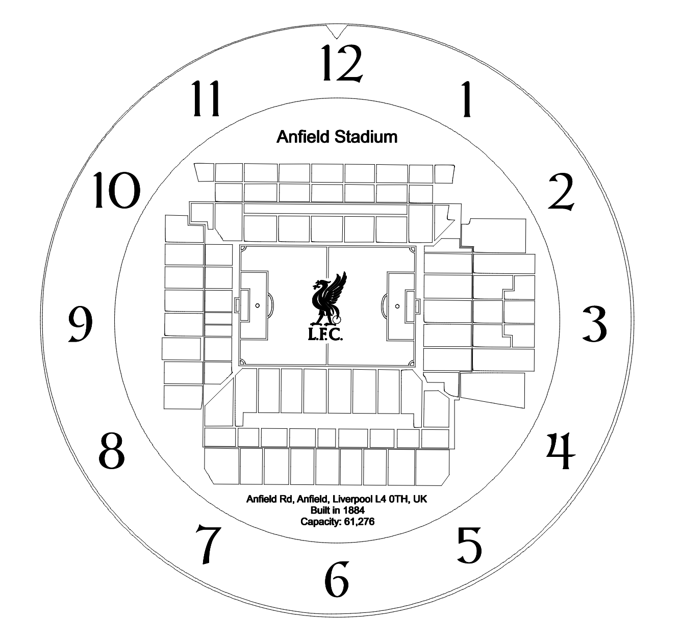 Anfield Stadium Time Clock