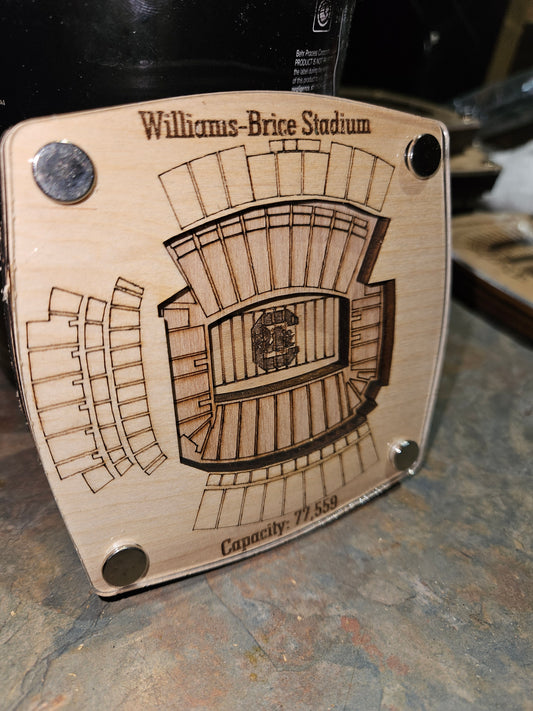 Williams-Bryce Stadium - South Carolina Gamecocks Multi-Layered Stadium Coasters