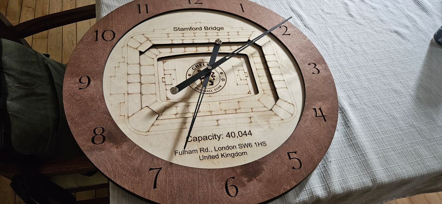 Stamford Bridge - Chelsea Football Club Stadium Time Clock