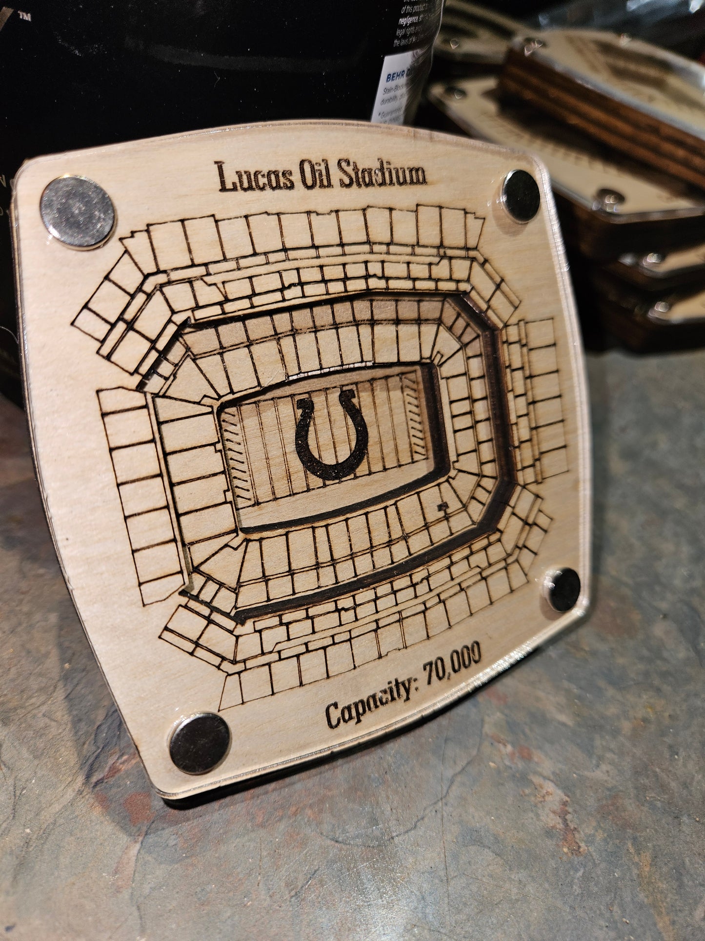Lucas Oil Stadium - Induanapolis Colts Multi-Layered Stadium Coasters
