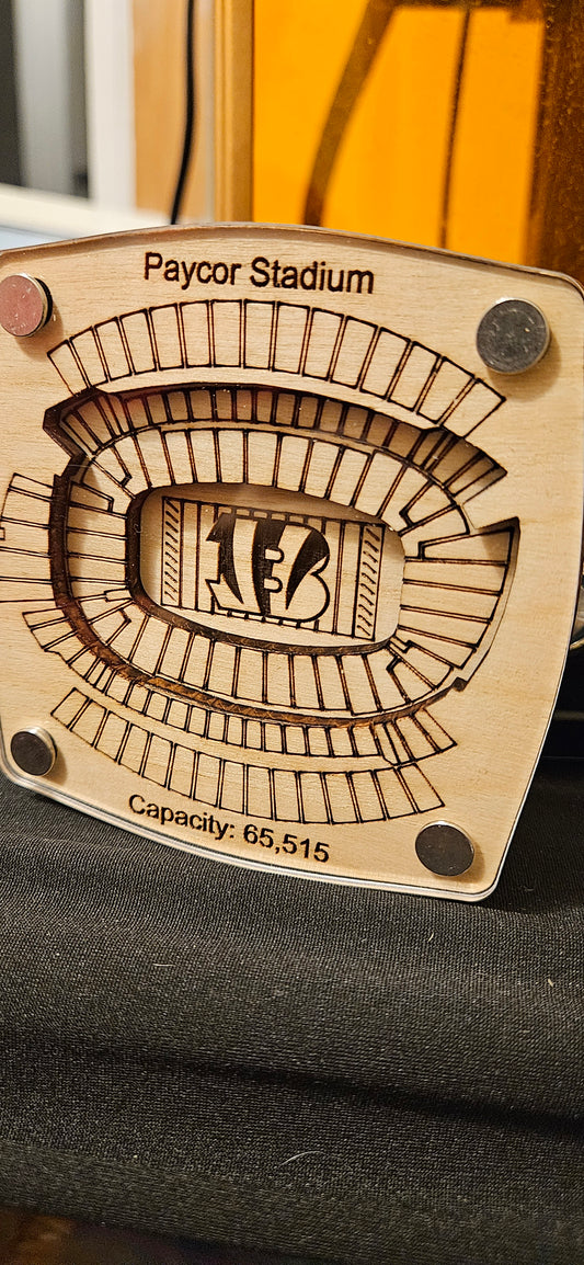 Paycor Stadium Multi-Layered Stadium Coasters