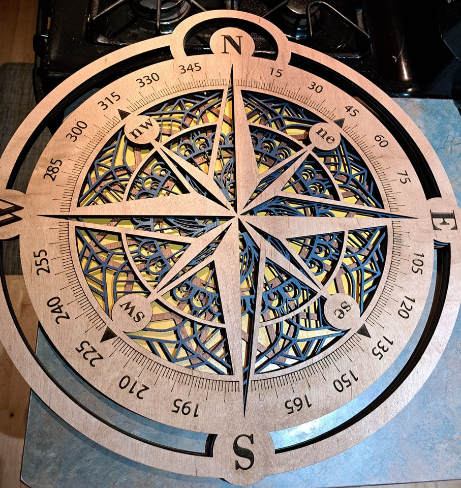 Resin Runes Compass Epoxy Resin Compass Rose Lazy Susan – The Artful Carver