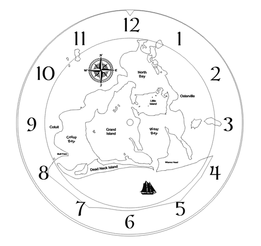 Cutuit Osterville Cape Cod Time or Tide Clocks