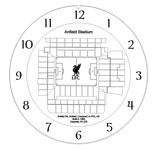 Anfield Stadium Time Clock