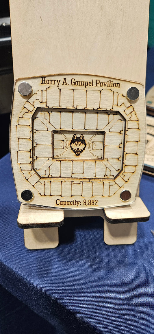 Gampel Pavilion UConn Basketball Multi-Layered Stadium Coasters