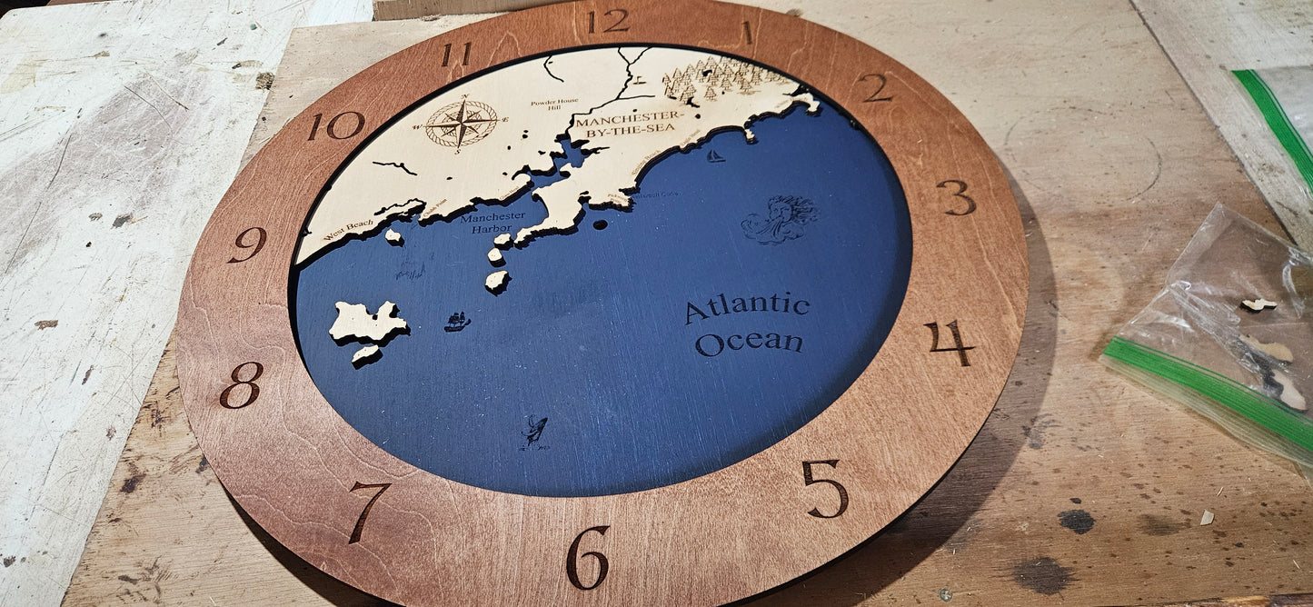 Manchester by the Sea Time or Tide Clocks