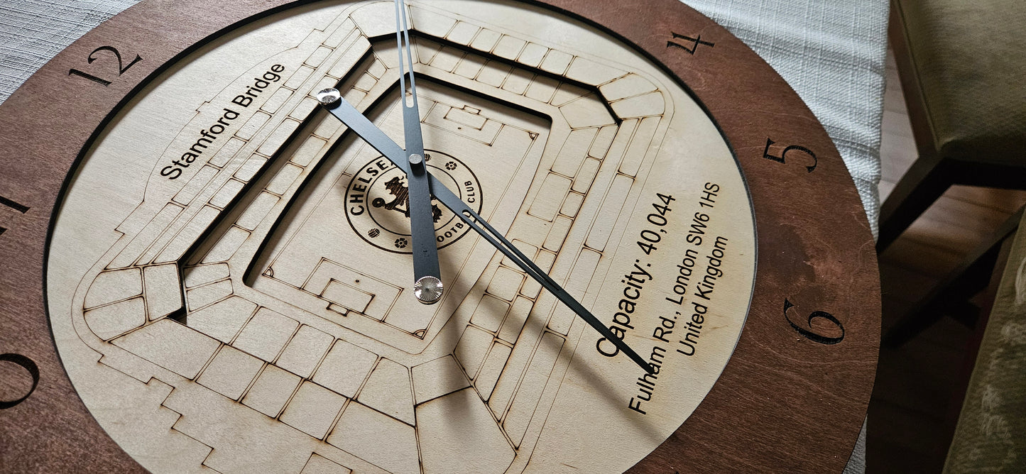 Stamford Bridge - Chelsea Football Club Stadium Time Clock