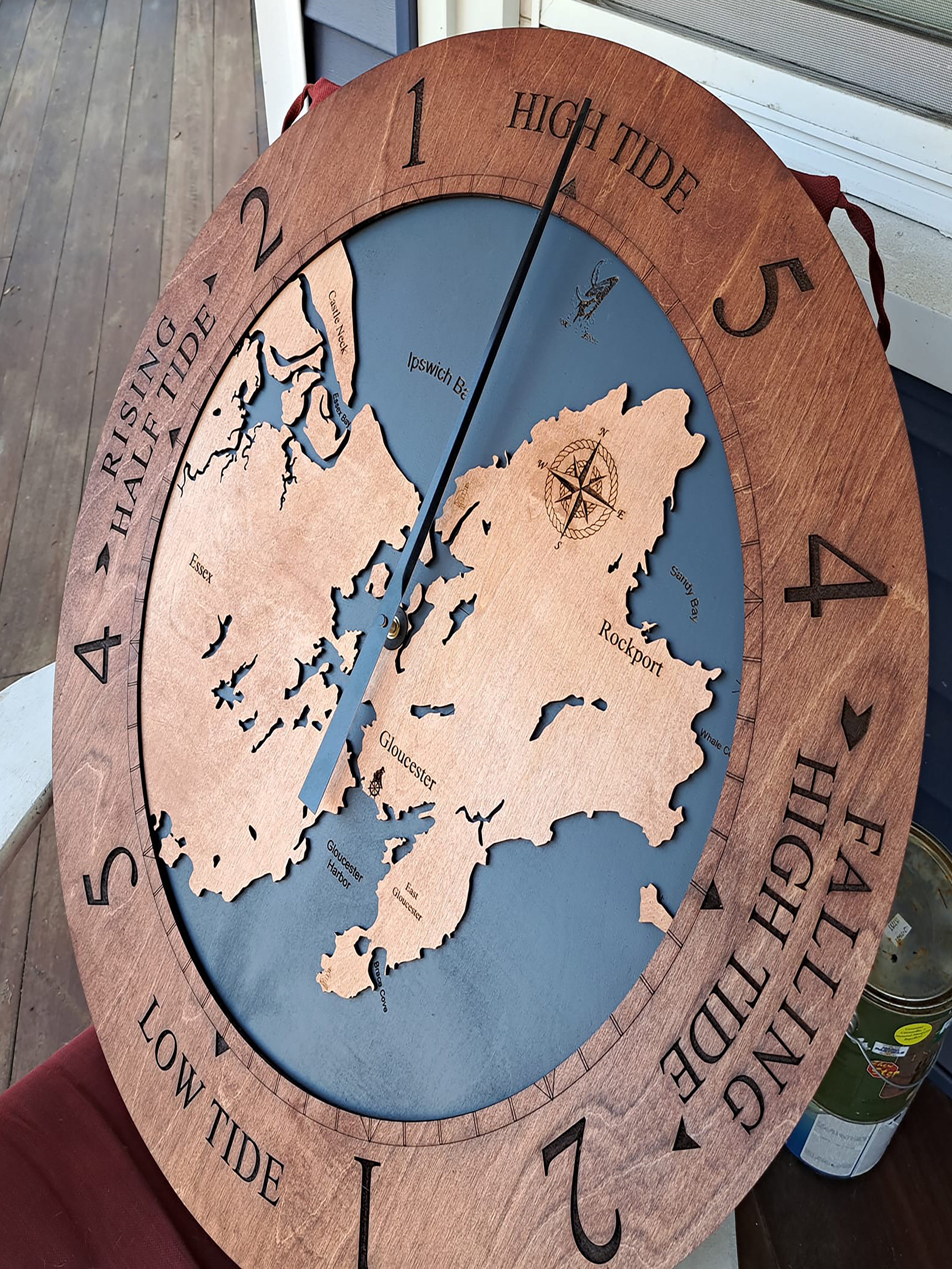 Cape Cod Clock Gloucester | Cape Ann MA Time or Tide Clocks – The Artful Carver